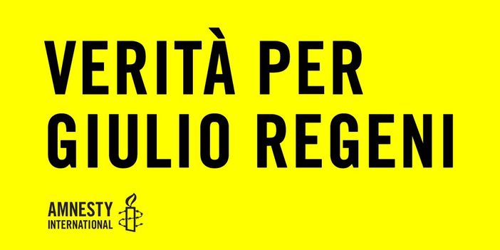 #VeritàperGiulioRegeni: striscione in Comune