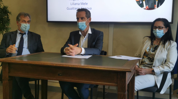 Da sinistra: Gualtiero Canova, Angelo Penna e Liliana Mele