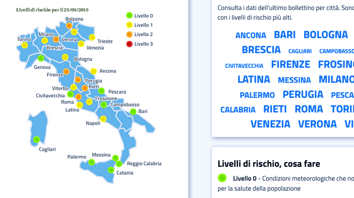Caldo alle stelle: un bollettino on line