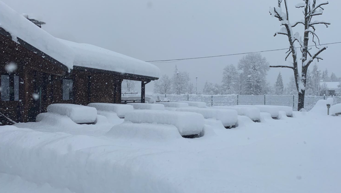 Lo chalet di Riva Valdobbia coperto di neve