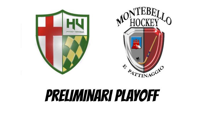 I due stemmi societari di Hockey Vercelli e ASD Montebello Hockey e Pattinaggio. I due stemmi societari di Hockey Vercelli e ASD Montebello Hockey e Pattinaggio.
