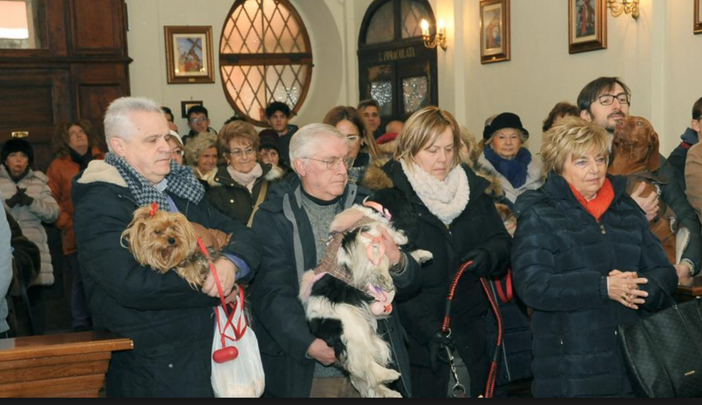 Una passata edizione della messa con benedizione degli animali