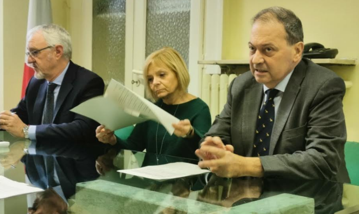 Ferraris, Guglielmotti e Corsaro alla presentazione del piano assunzioni Ferraris, Guglielmotti e Corsaro alla presentazione del piano assunzioni