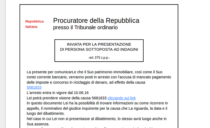 Lei è sotto inchiesta: e il suo conto corrente è... in arresto Lei è sotto inchiesta: e il suo conto corrente è... in arresto