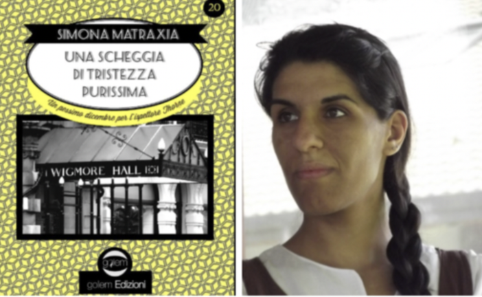 La copertina di Una scheggia di tristezza purissima e Simona Matraxia La copertina di Una scheggia di tristezza purissima e Simona Matraxia