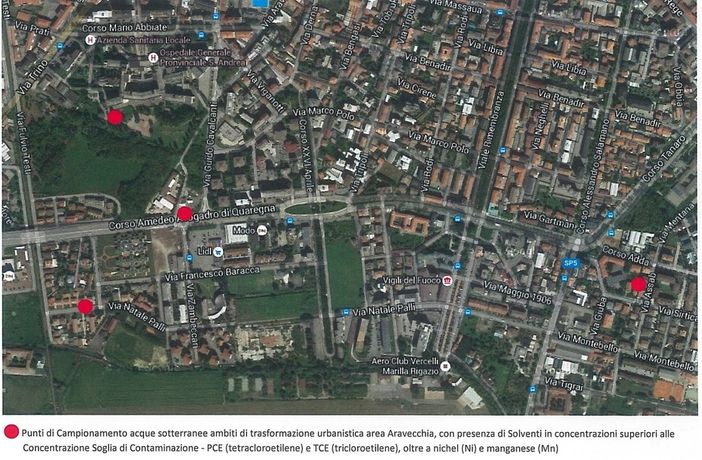 I 4 pozzi contaminati