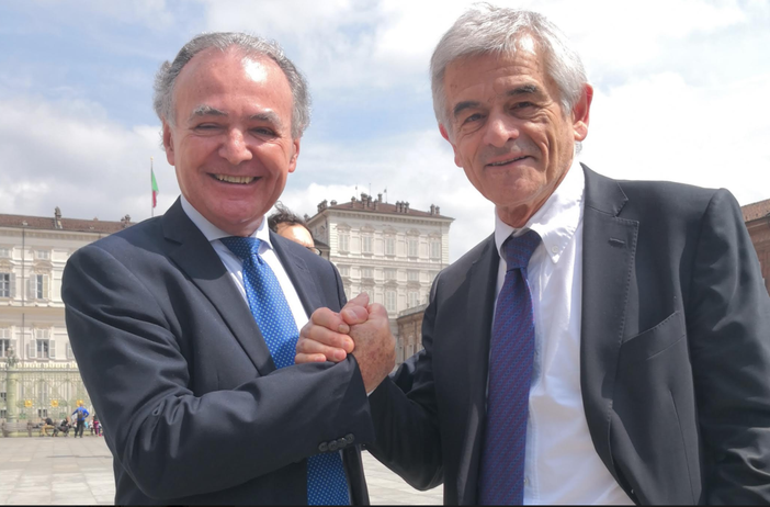 Luigi Bobba (candidato nel listino) e Sergio Chiamparino Luigi Bobba (candidato nel listino) e Sergio Chiamparino