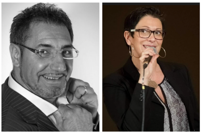 Cristiano Puozzo direttore artistico compagnia dell’anello Borragine e Paola Matera Presidente compagnia della Borragine Cristiano Puozzo direttore artistico compagnia dell’anello Borragine e Paola Matera Presidente compagnia della Borragine