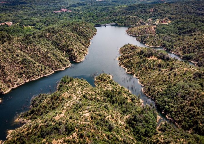 L'invaso sulla Ravasanella in situazione di normalità