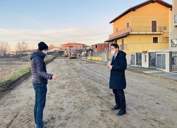 Alcune immagini dei lavori in via Cantarana