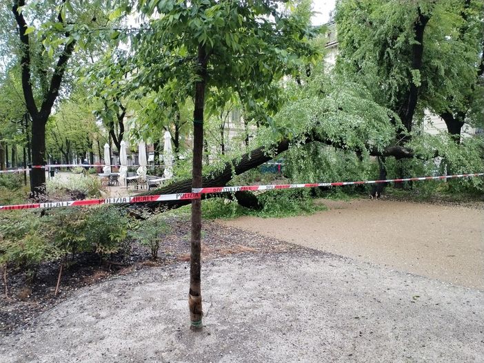 L'area transennata del viale