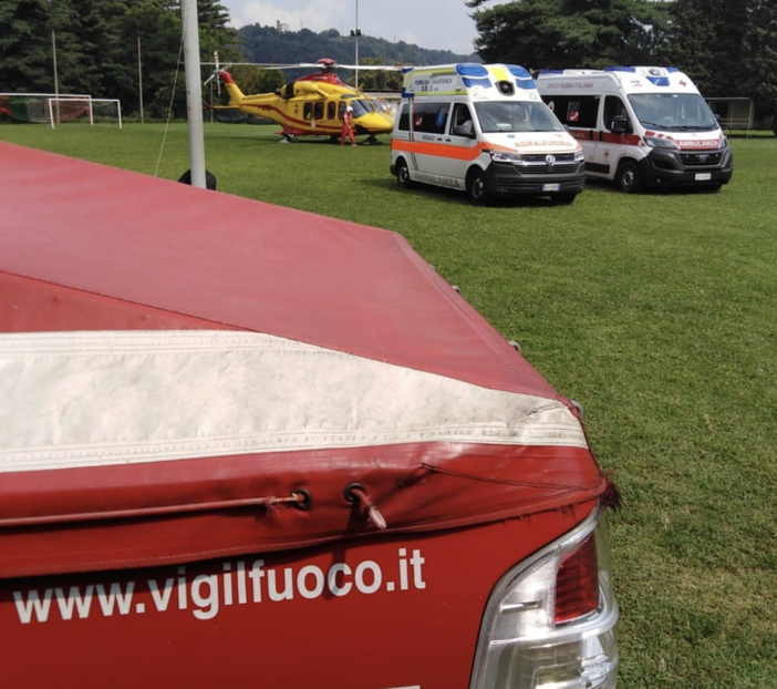 Donna di Serravalle in codice rosso dopo l'incidente in moto Donna di Serravalle in codice rosso dopo l'incidente in moto