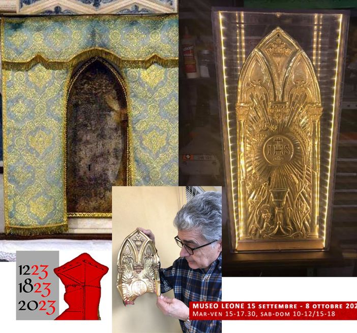 La copia del tabernacolo della basilica, riprodotta dai volontari La copia del tabernacolo della basilica, riprodotta dai volontari