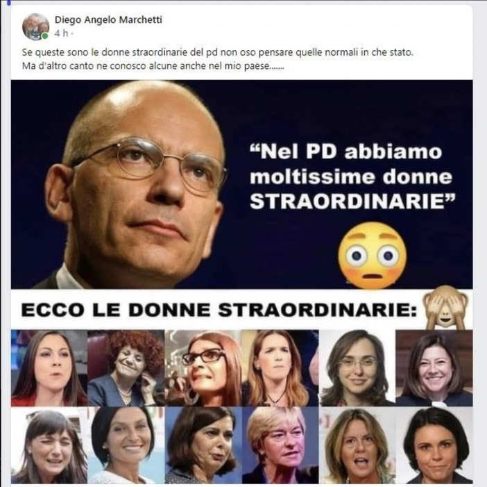 Il post del sindaco di Cigliano