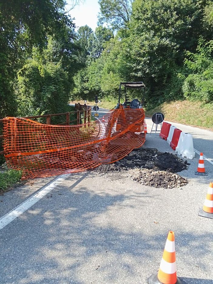 lo smottamento a Cellio lo smottamento a Cellio