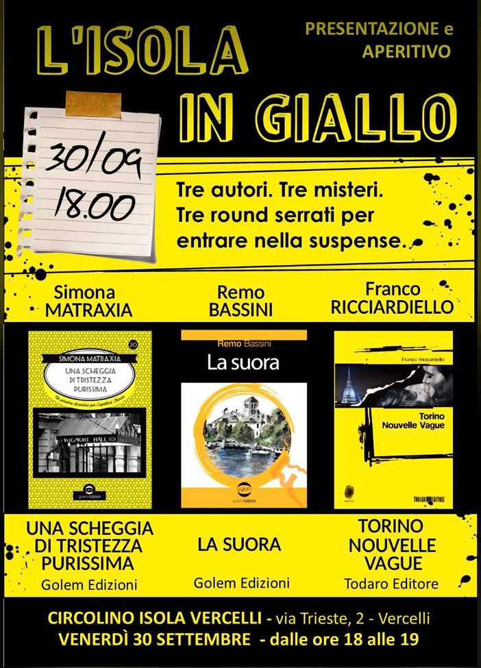 Tre scrittori vercellesi al Circolino dell'Isola