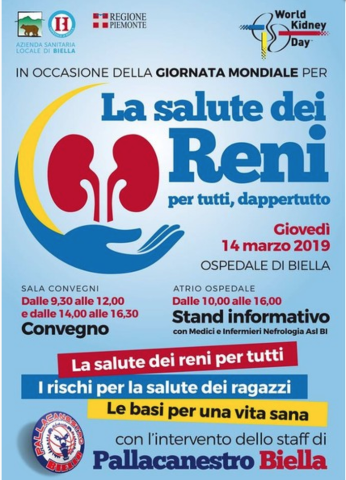 Giornata del Rene: due incontri a Biella