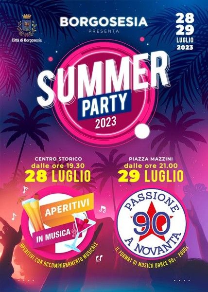 Borgosesia: In arrivo il "Summer Party"