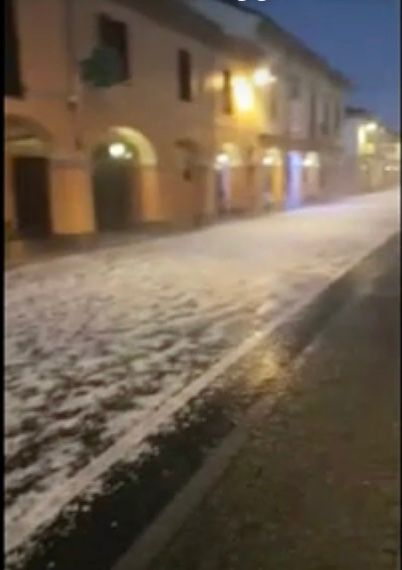 La grandinata a Tricerro