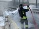 Incendio di un compressore in autostrada
