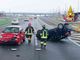 Incidente tra Balocco e Greggio: si ribalta una delle auto Incidente tra Balocco e Greggio: si ribalta una delle auto