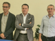Il presidente Eraldo Botta (al centro) con i tecnici Marco Acerbo e Marco Crociani