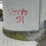 Un atto vandalico chiude la campagna referendaria Un atto vandalico chiude la campagna referendaria