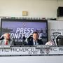 Da sinistra,  Filomeno Rocco Fimmanò, il presidente Ludovic Deléchat, Daniele Bonera (FOTO LUCA DEVECCHI)