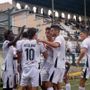 L'esultanza dopo il gol di Rutigliano (foto Devecchi)