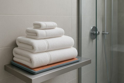 Asciugamani da hotel, il dettaglio che trasforma il bagno in un’esperienza di comfort Asciugamani da hotel, il dettaglio che trasforma il bagno in un’esperienza di comfort