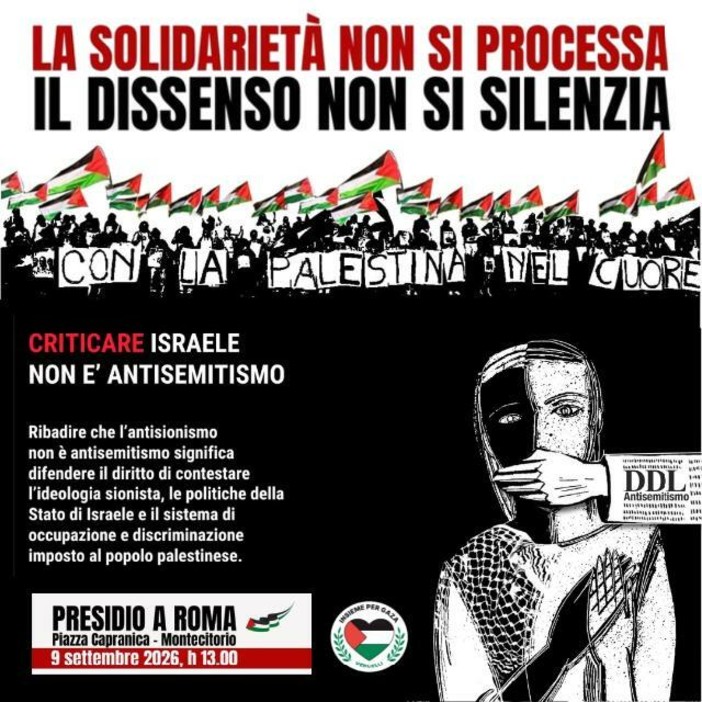 “Criticare Israele non è antisemitismo ma è un diritto costituzionale"
