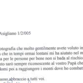 Il biglietto inviato alle figlie di Guido Beleù Il biglietto inviato alle figlie di Guido Beleù