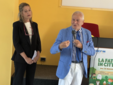 Anna Bussi con l'ex presidente Bisceglia