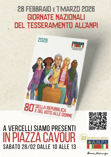 Tesseramento Anpi, domani in Piazza Cavour Tesseramento Anpi, domani in Piazza Cavour