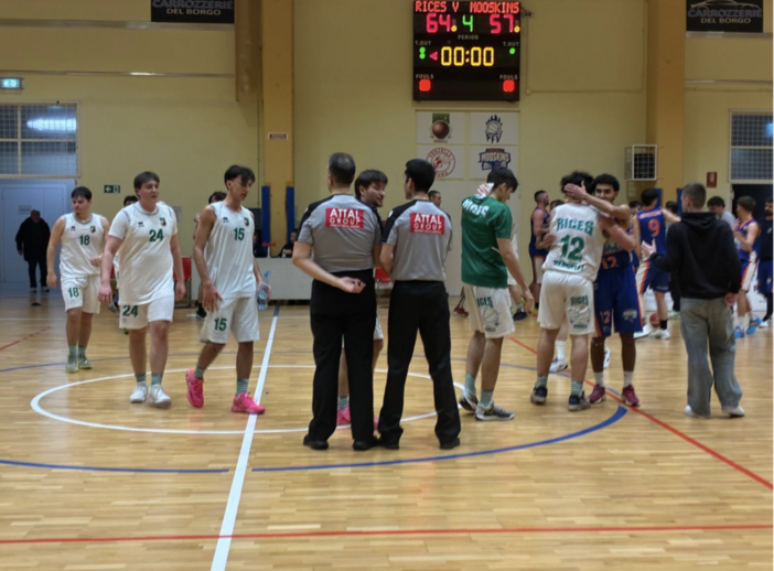 Termine della gara tra Rices e Mooskins (f. Infovercelli24)