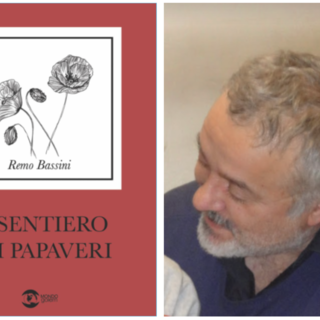 Il sentiero dei papaveri (copertina) e Remo Bassini
