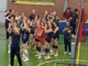 Gran festa dopo la vittoria che ha sancito la promozione in B