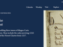 Cattedrale di Durham: sarà esposta l’unica copia della Magna Carta del 1216, insieme alle edizioni del 1225 e del 1300 e a tre copie della Forest Charters Cattedrale di Durham: sarà esposta l’unica copia della Magna Carta del 1216, insieme alle edizioni del 1225 e del 1300 e a tre copie della Forest Charters