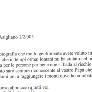 Il biglietto inviato alle figlie di Guido Beleù