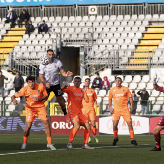 L'incornata vincente di Comi (f. DEVECCHI)