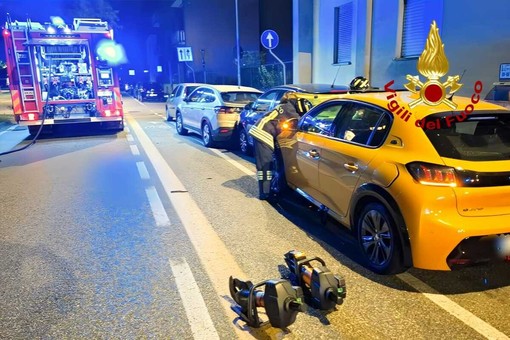 Viale Torricelli, 4 auto coinvolte in un incidente