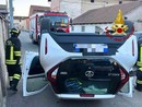 Arborio: auto capotta tra le vie del paese Arborio: auto capotta tra le vie del paese
