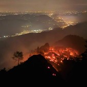 L'incendio che sta devastando in Monte Barone