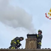 Cravagliana: principio di incendio a un camino Cravagliana: principio di incendio a un camino