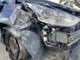Sostegno, auto distrutta dopo l'incidente: indenne la donna alla guida
