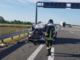 Incidente in autostrada: vettura distrutta