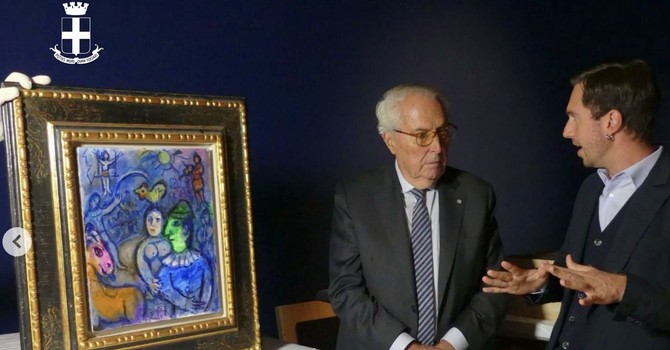 Chagall, a Vercelli "Il clown dal volto verde" mai esposto in mezzo secolo Chagall, a Vercelli "Il clown dal volto verde" mai esposto in mezzo secolo