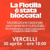 Presidio in piazza Cavour alle 18 per la Global Sumud Flotilla intercettata da Israele