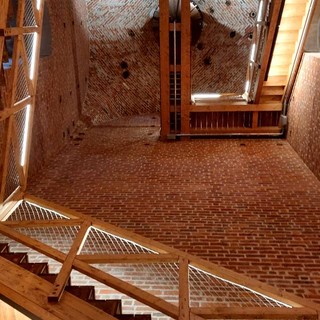 L'interno del campanile di Sant'Andrea, recentemente restaurato