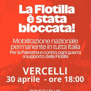 Presidio in piazza Cavour alle 18 per la Global Sumud Flotilla intercettata da Israele